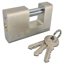 D-Shaped High Security Padlock Heavy Duty Lock with 3 Keys for Warehouse, Containers, Shed, Garage, Shutter, Gate, Motorbike (Silver, 80 mm) - 1 Year Warranty D-Shaped High Security Padlock Heavy Duty Lock with 3 Keys for Warehouse, Containers, Shed, Garage, Shutter, Gate, Motorbike (Silver, 80 mm) - 1 Year Warranty